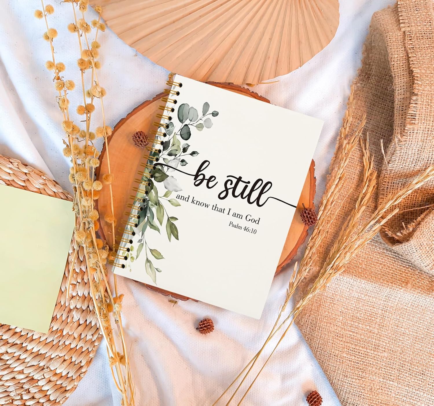 OXW Prayer Journal for Woman, Bible Study Journal Notebook for Women, Christian Bible Gifts for Women, Christian Journal Notebook for Bible Notes, Church Notes Journal, Psalm 46:10(5.5'' X 8.3'') - Image 2