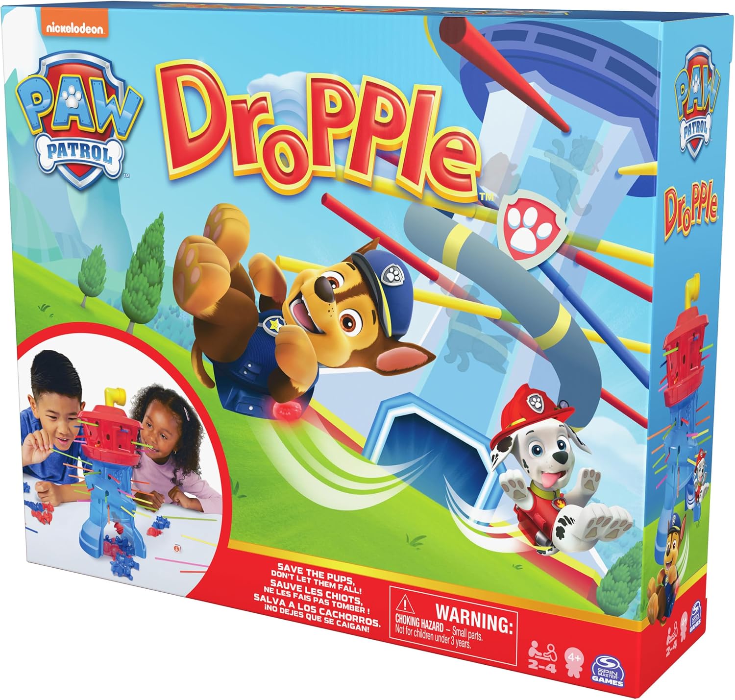 PAW Patrol Dropple, family games, games for toddlers, classic games, PAW Patrol game, games for game night with the whole family