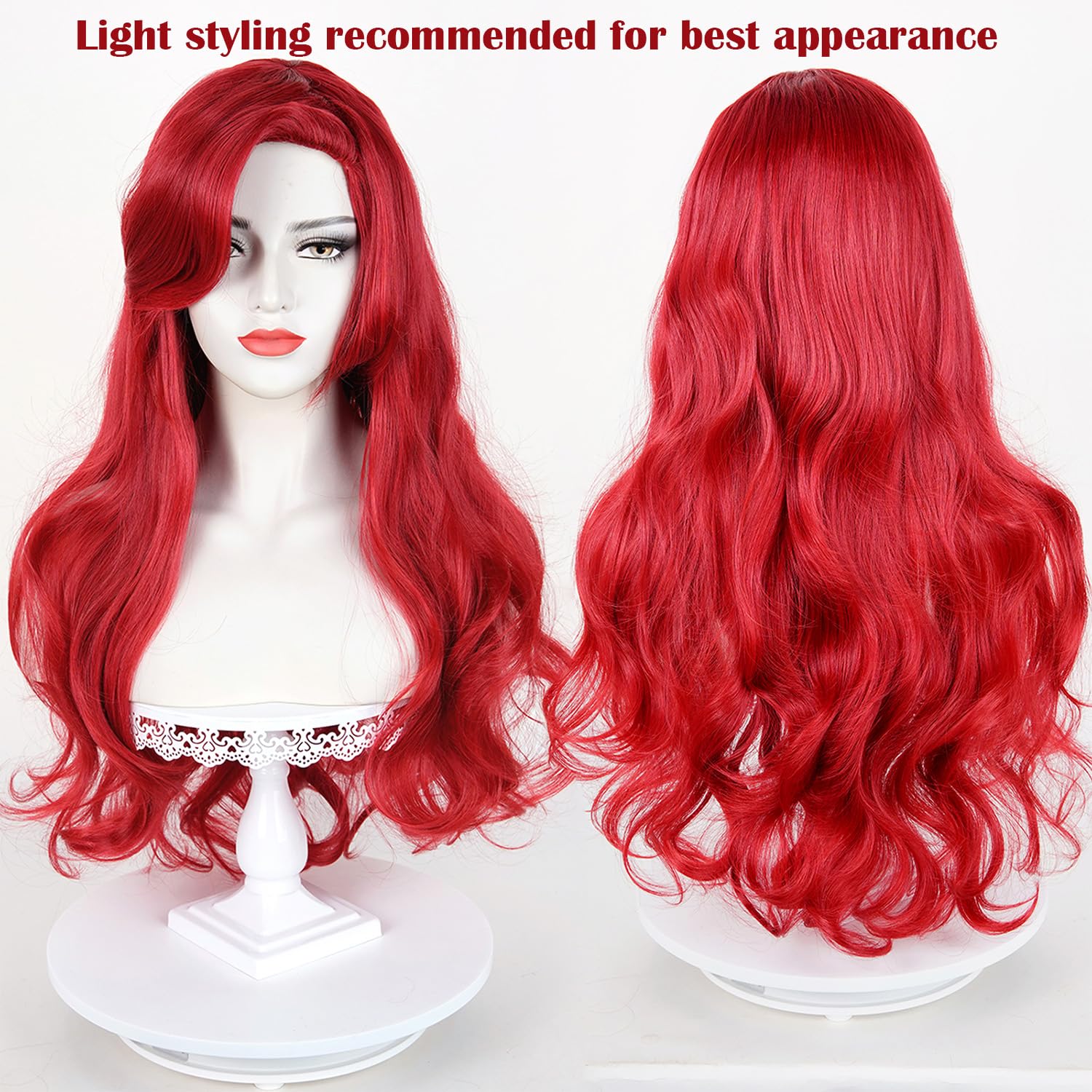 Red Beauty Fluff Wig Amazon.com: Rugelyss Short Fox Red Wig with Bang Retro  main image 4