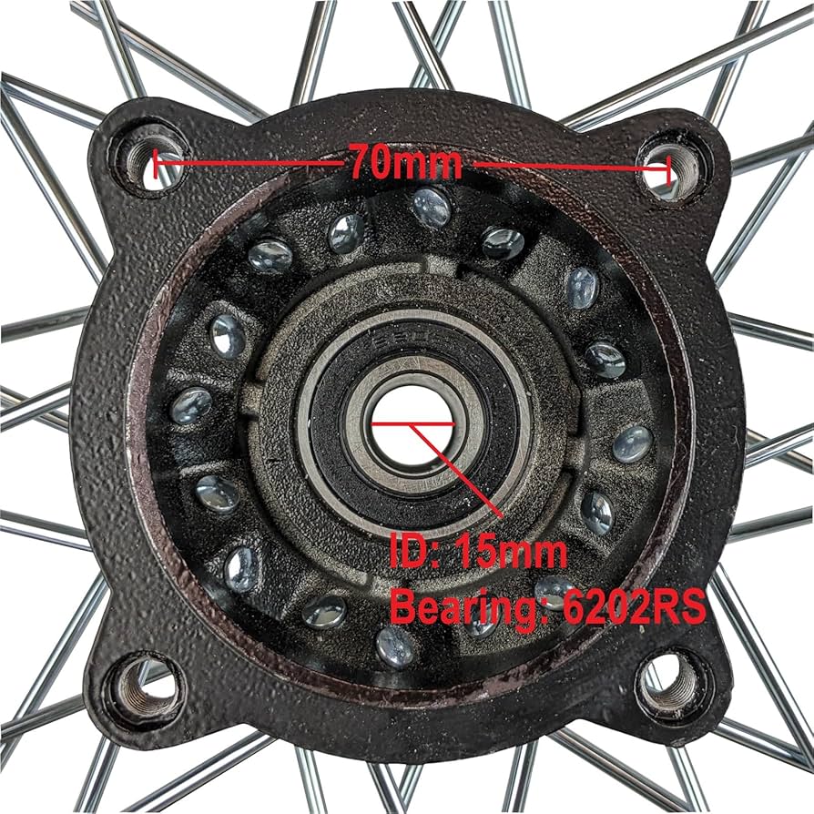 Amazon.com: 17 inch Front Rim Wheel Tire Tube Assembly for