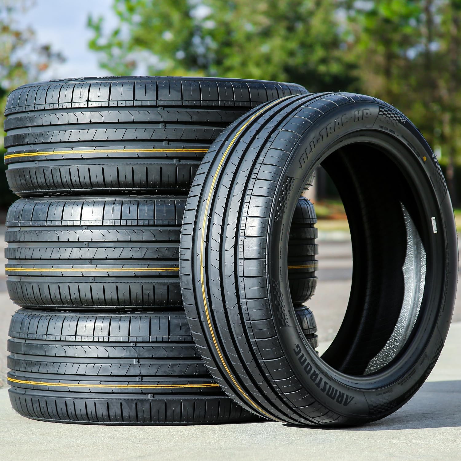 Set of 4 (FOUR) Armstrong Blu-Trac HP All-Season Passenger Car High Performance Radial Tires-235/45R18 235/45/18 235/45-18 98W Load Range XL 4-Ply BSW Black Side Wall UTQG 340AA