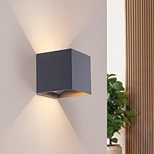 Ledvion - Wiederaufladbare USB Wandleuchte Anthrazit mit Bewegungssensor, 3000K, 120L, IP44, 4400mAh Akku, kabellose