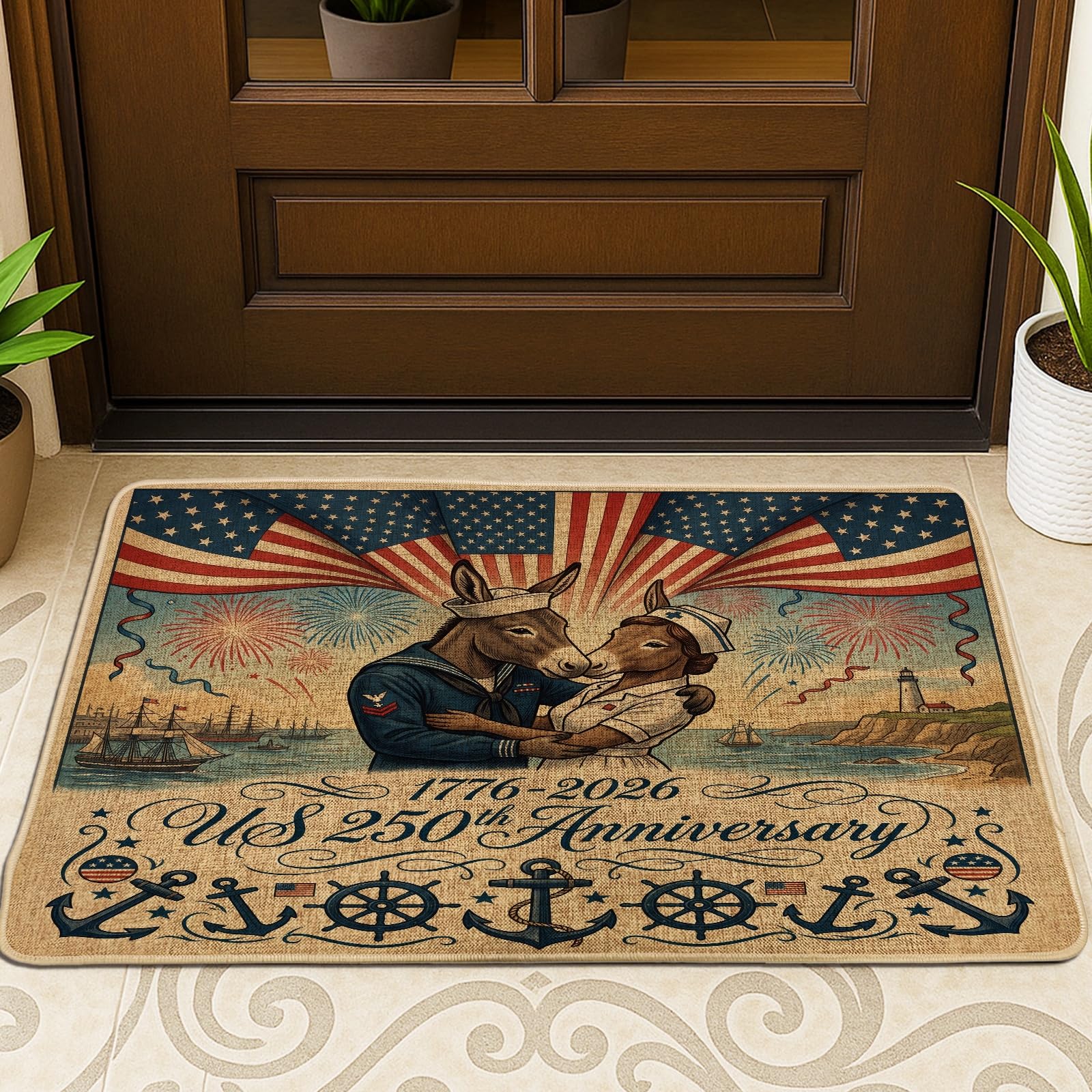 Paillasson ultra fin pour porte basse bloquée, tapis noir 73x43 cm de terrasse