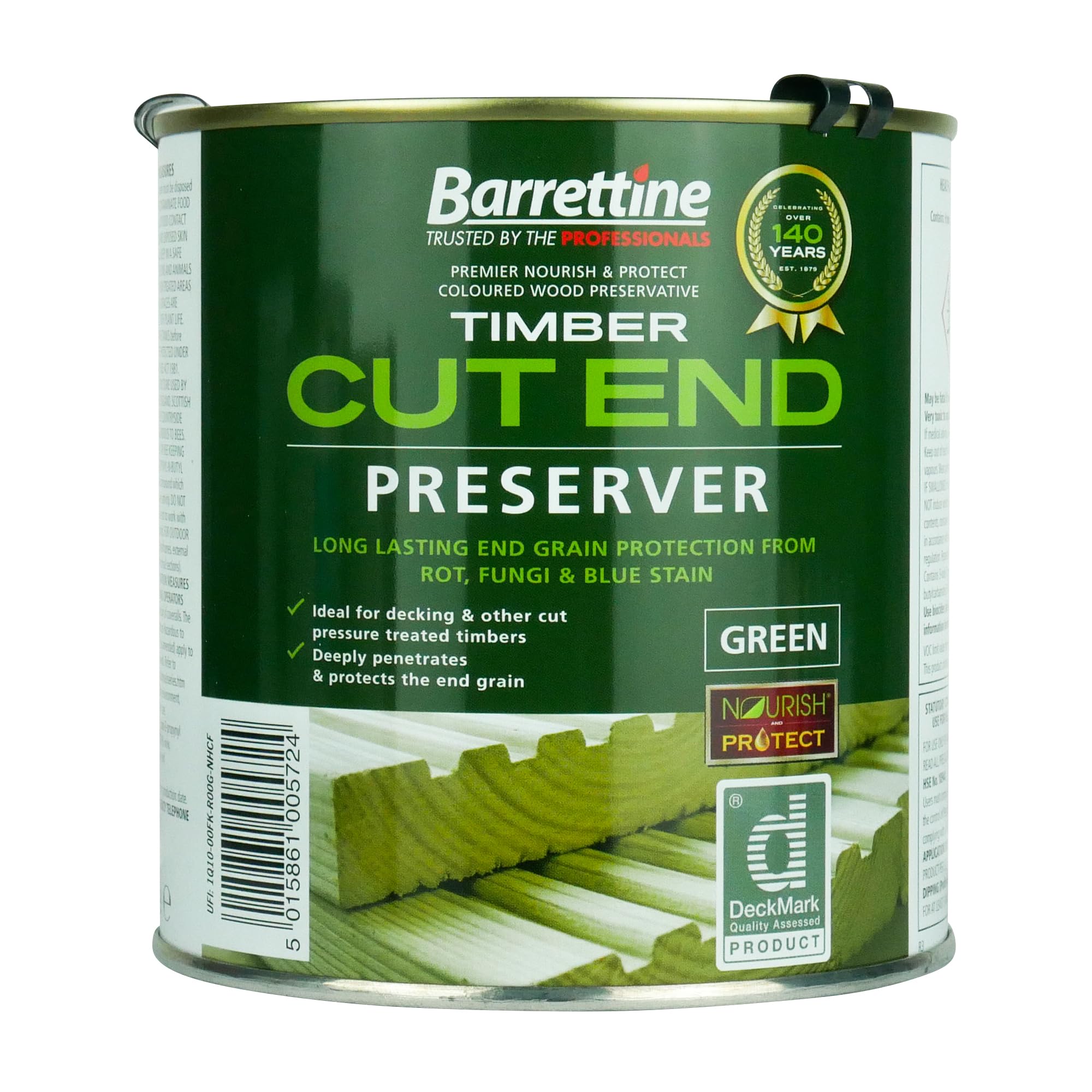 Timco Timber Cut End Preserver Protects Exposed Wood Decking Woodcare Green 1L