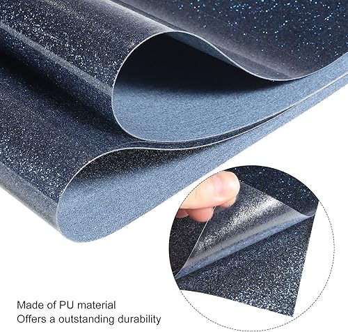 Miniatura 4 de MECCANIXITY Vinilo de transferencia de calor con purpurina para planchar, color marrón oscuro, 12 x 10 pulgadas, para camisetas, bolsas, zapatos,