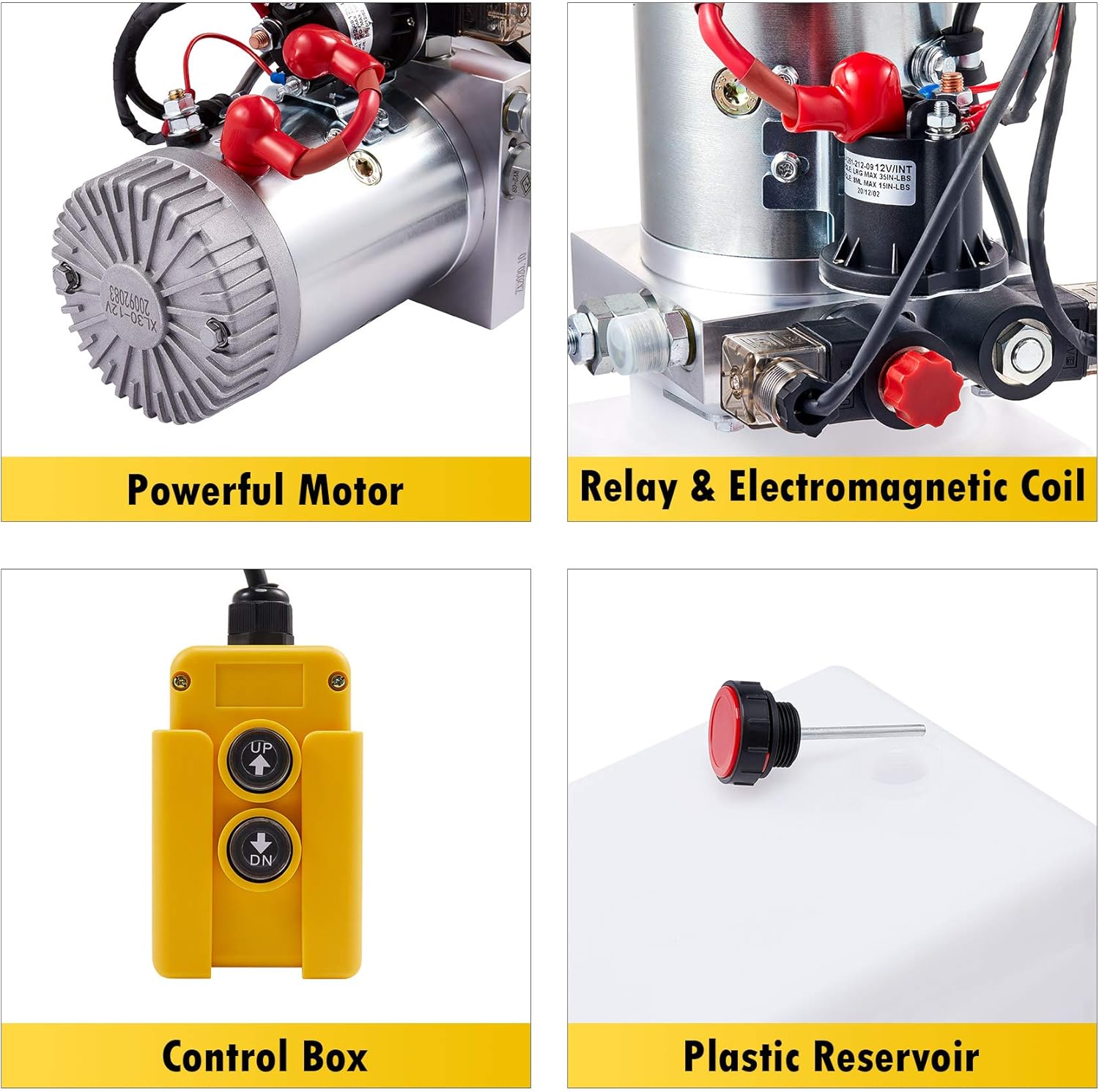 Hydraulics, Pneumatics & Plumbing 8 Quart Plastic Reservoir Tank 12V