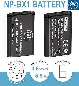 Amazon.com : BM Premium 2-Pack of NP-BX1 NP-BX1/M8 Batteries