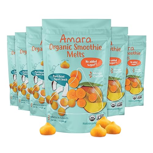 Miniatura 26 de Amara Smoothie Melts - Mezcla de bayas rojas - Refrigerios saludables que se derriten para niños pequeños, hechos con frutas y verduras, de yogur a