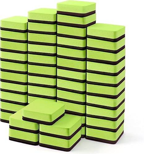 IHPUKIDI - Borradores magnéticos de borrado en seco paquete de 48 borradores magnéticos de pizarra blanca para el aula el hogar y la oficina 197 x