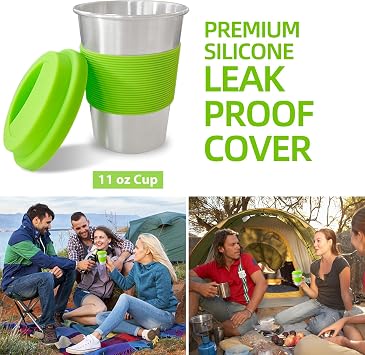 Acelane Camping Mess Kit Camping Plates Dishes Stainless Steel Camping Utensils Set Tableware Dinnerware with Bowls Cups Cutlery 1-2 Person for Backpacking, Hiking, Picnic, BBQ, RV Travel