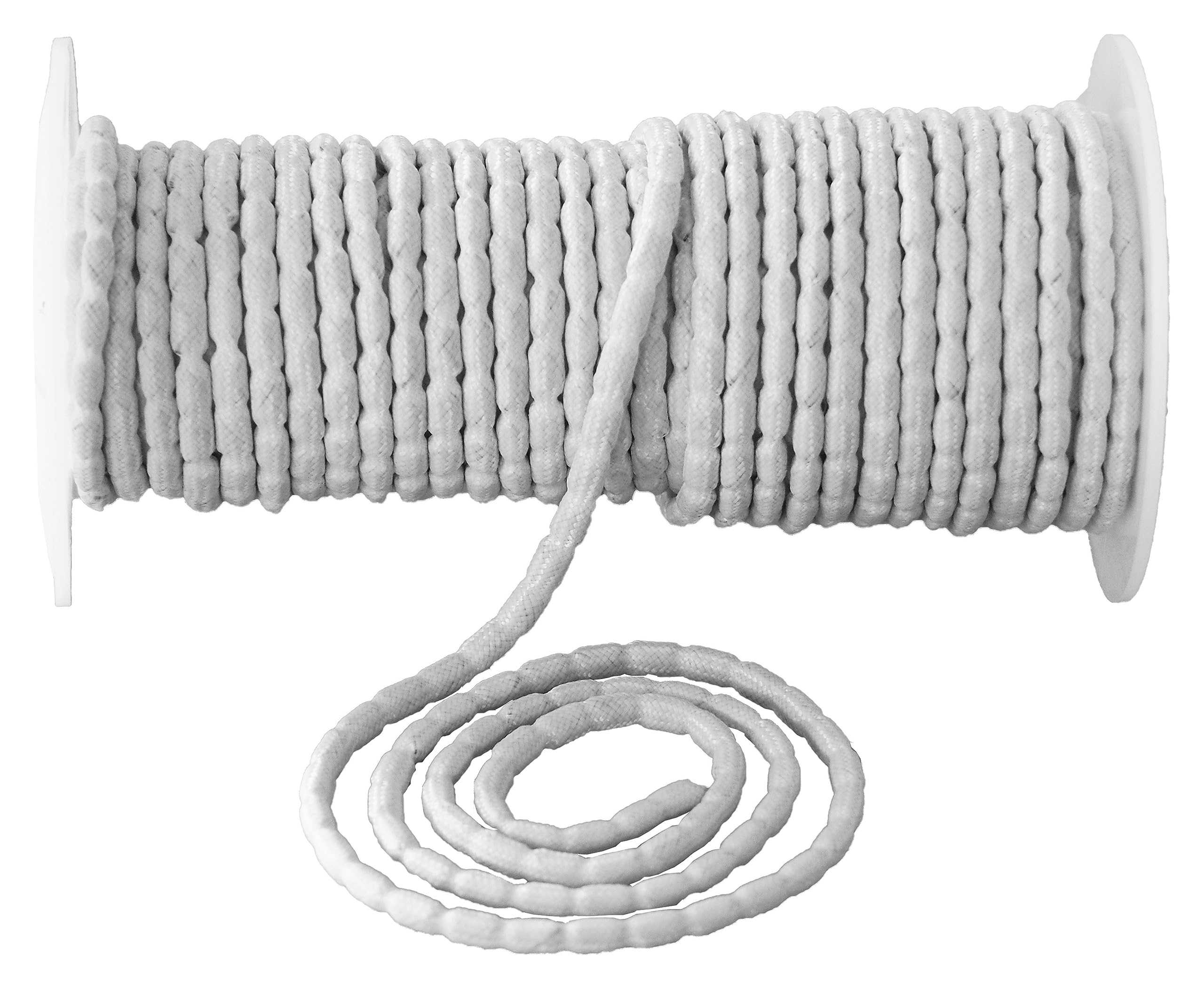 dekondo Cordoncino al piombo per tende e tende, tessuto bianco, diverse lunghezze, diversi pesi (50 g/m, 10)