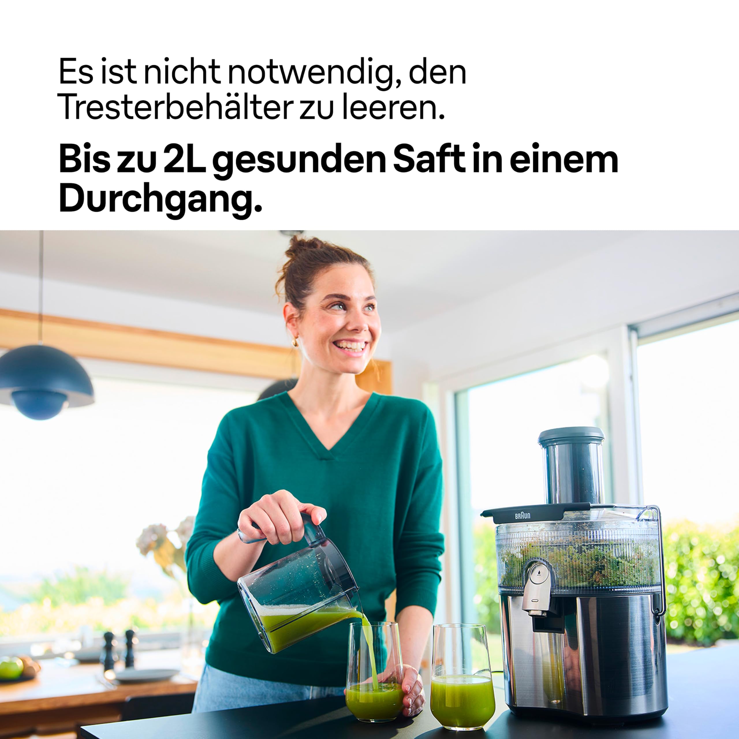 Braun MultiJuice 7 SJ700, Zentrifugalentsafter mit ColdXtract-Technologie, 75 mm Einfüllöffnung, 2L Fruchtsaftbehälter, Anti-Tropf-System, 4-faches Sicherheitssystem, Edelstahlfilter, 1000W, Grau