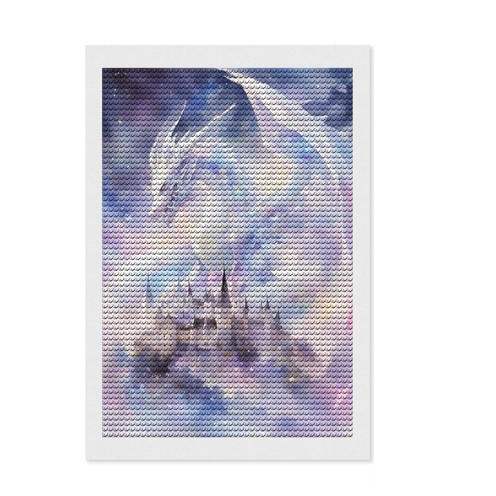 Junmoney Protector of The Realm Diamond Painting Kit 8"x12", Living Room Decor, for Beginners, Easy Handmade Project, Gift Idea, Adhesive Canvas