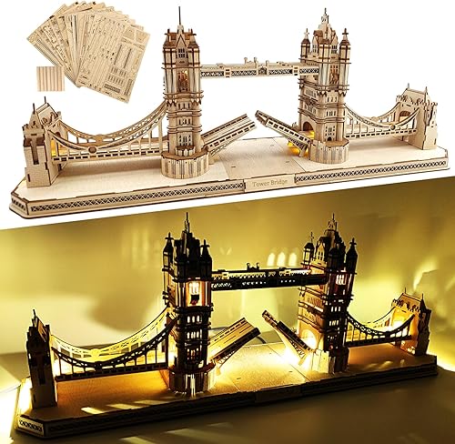 Rompecabezas de madera 3D para adultos, niños a partir de 7 años, Taj Mahal móvil, rompecabezas de rompecabezas de rompecabezas de juguete, juego de