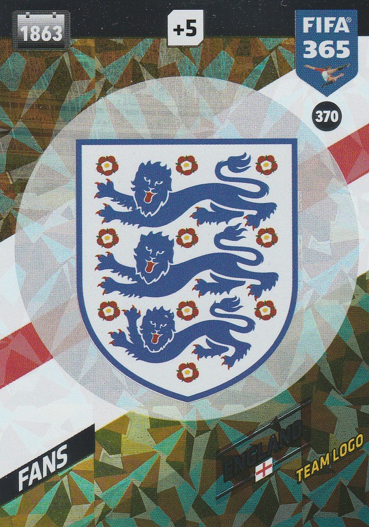 Panini ADRENALYN 2018 FIFA 365 370 England Logo (England) Team Logo