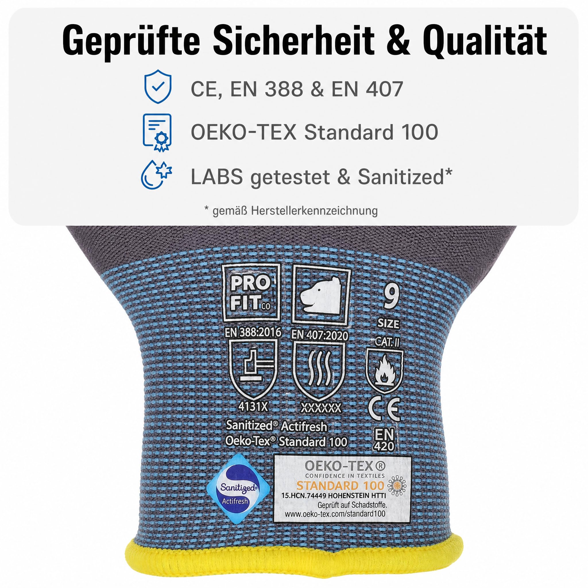 handschuhe größe herren 9 5 PRO FIT Nitril Handschuhe, 