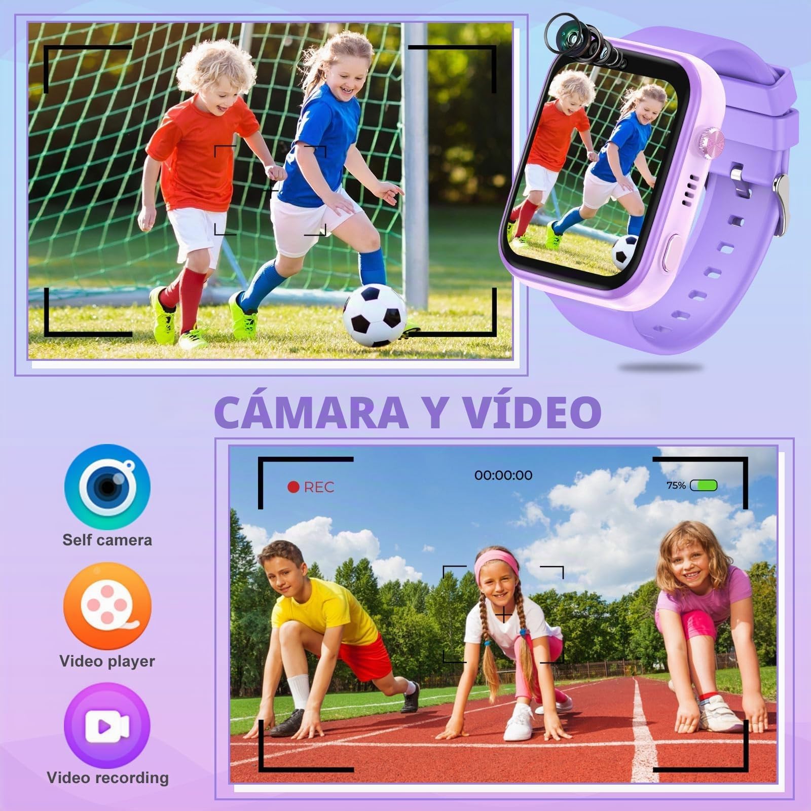 OKYUK - Reloj inteligente 4G para niños, rastreador GPS, múltiples estilos de computadora para elegir, llamadas bidireccionales, competencia de imagen, SOS, Wi-Fi, visualización táctil impermeable