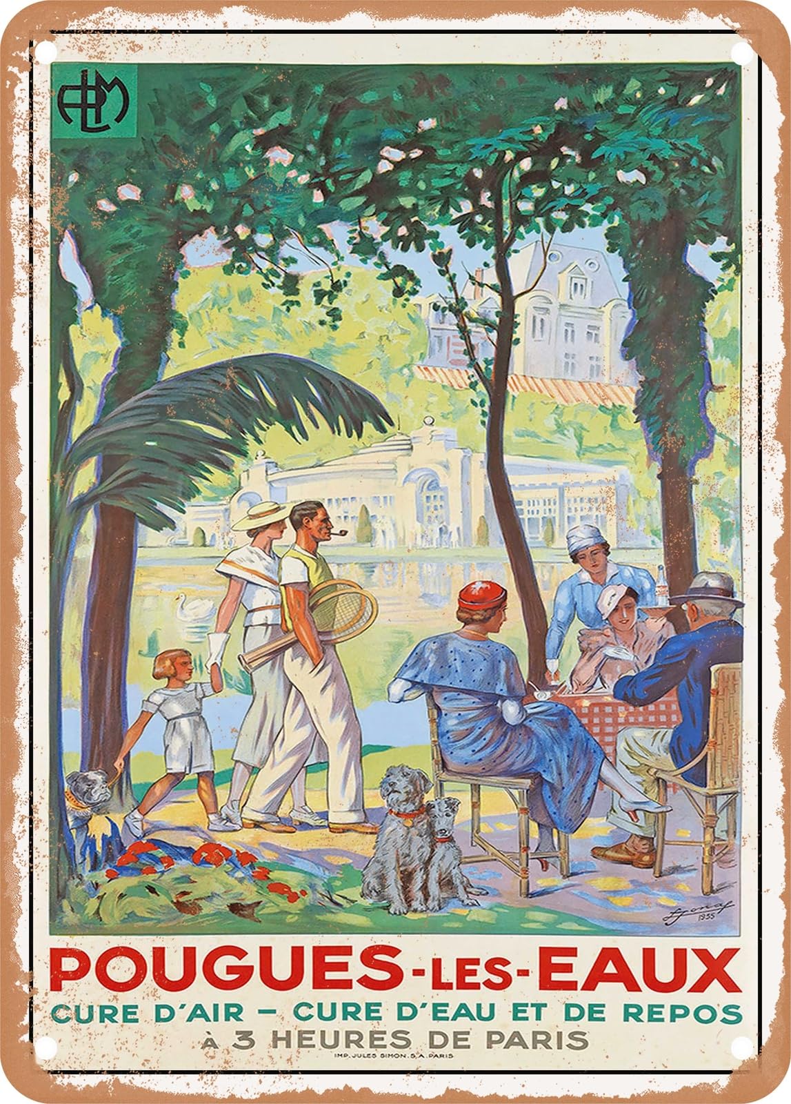 METAL SIGN - 1935 PLM Pougues-les-Eaux Vintage Ad home decor