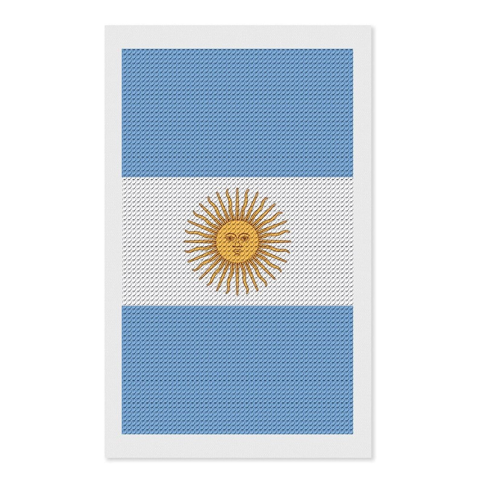 Nclqvjxzkhw Style Argentina Flag Diamond Art Painting For Adult Round Diamonds Pictures Arts Crafts Home Wall Decor 12"X20"