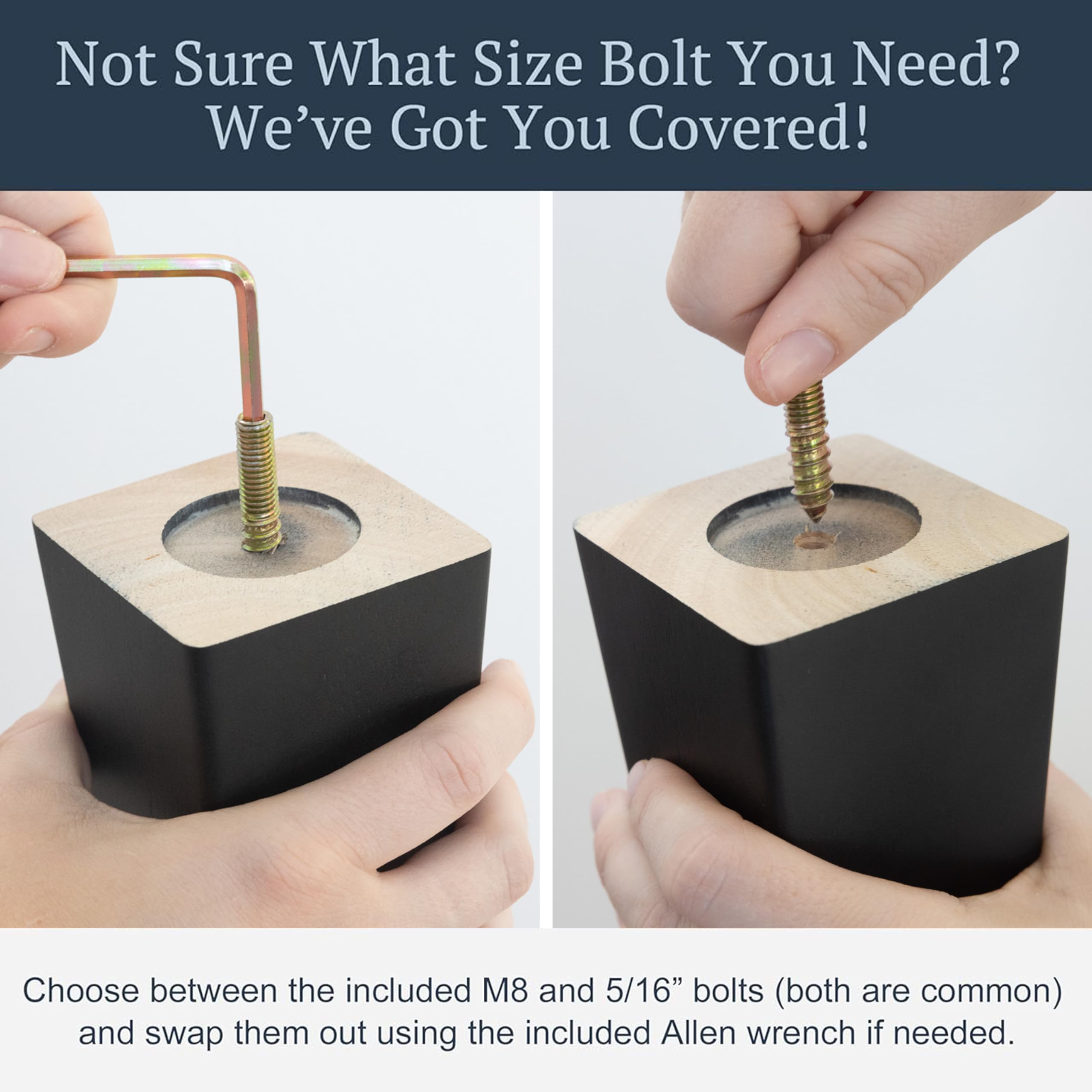 Black Square Furniture Legs Furniture Feet For Couch