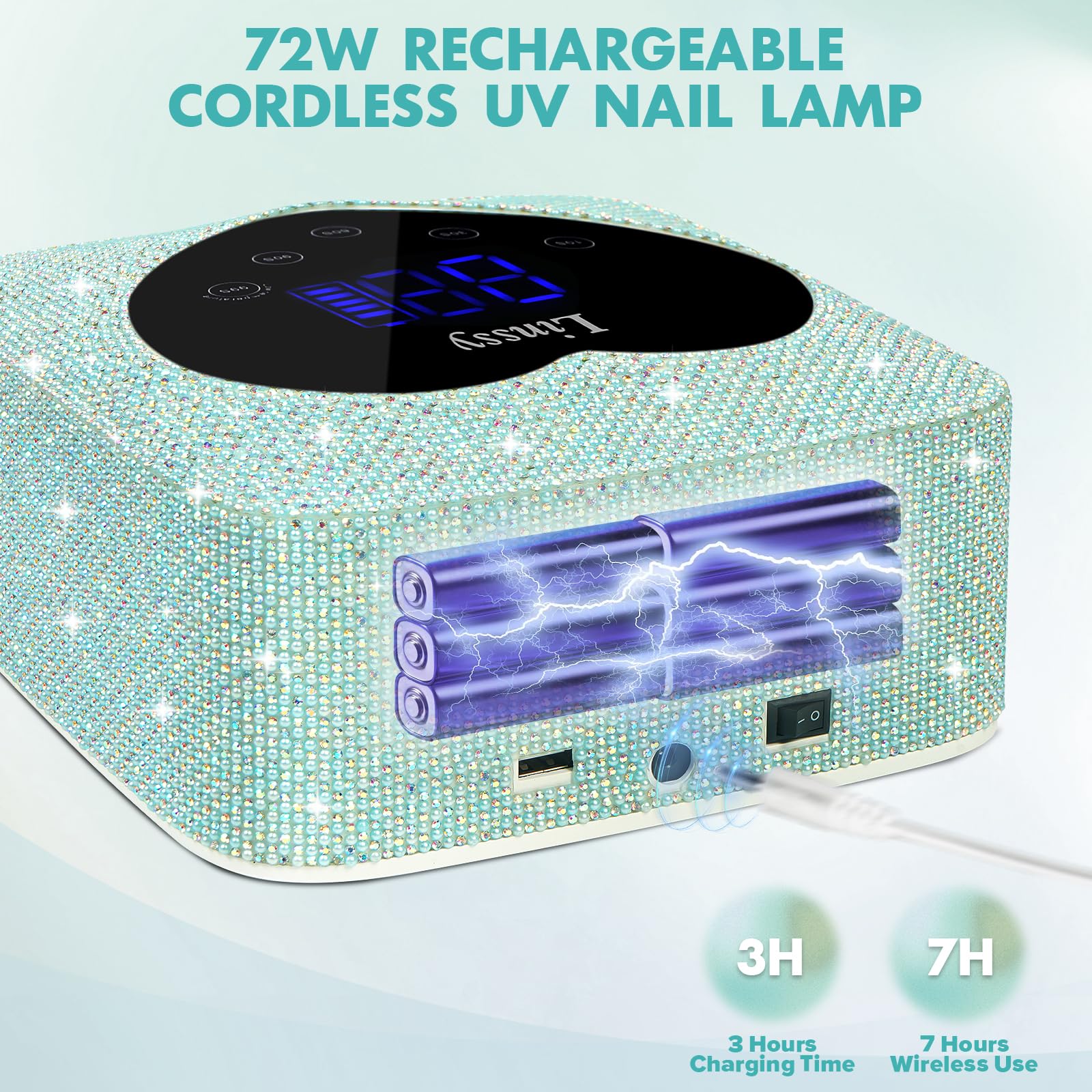 Amazon | 72W コードレス UV LED ネイルランプ ジェルネイル用 ネイル