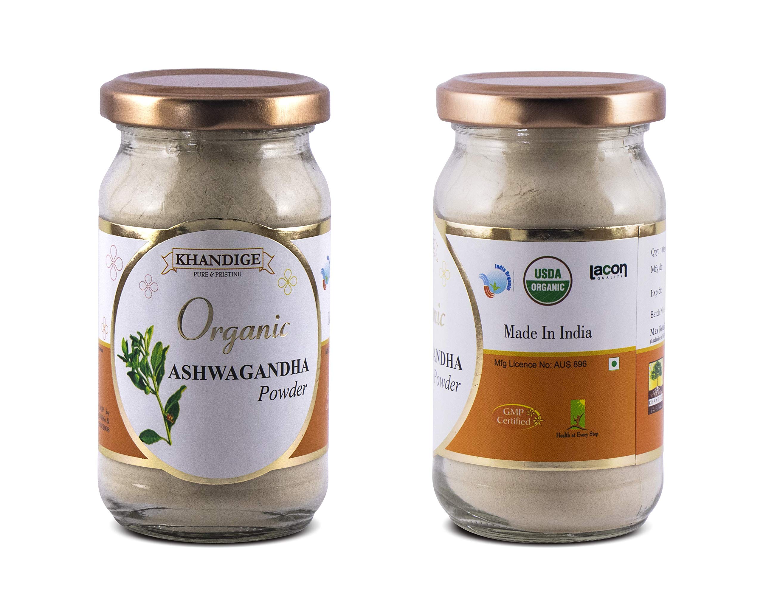 Khandige Organic Ashwagandha Powder-100Gms(Pack Of 2) | Ashwagandha Churna | Increases Strength | Reduces Stress & Anxiety | Immune Booster | Rejuvenator. (B01NCI3K0P) Amazon Price History, Amazon Price Tracker
