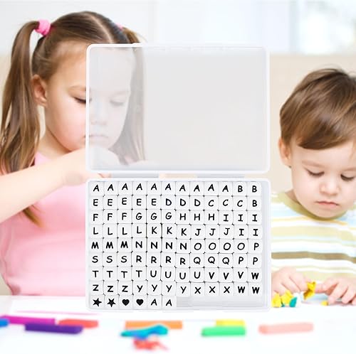 Miniatura 8 de Wednesday 105 cuentas de silicona de letras de la A a la Z, cuentas del alfabeto de silicona de 0.47 pulgadas para hacer llaveros con nombre,