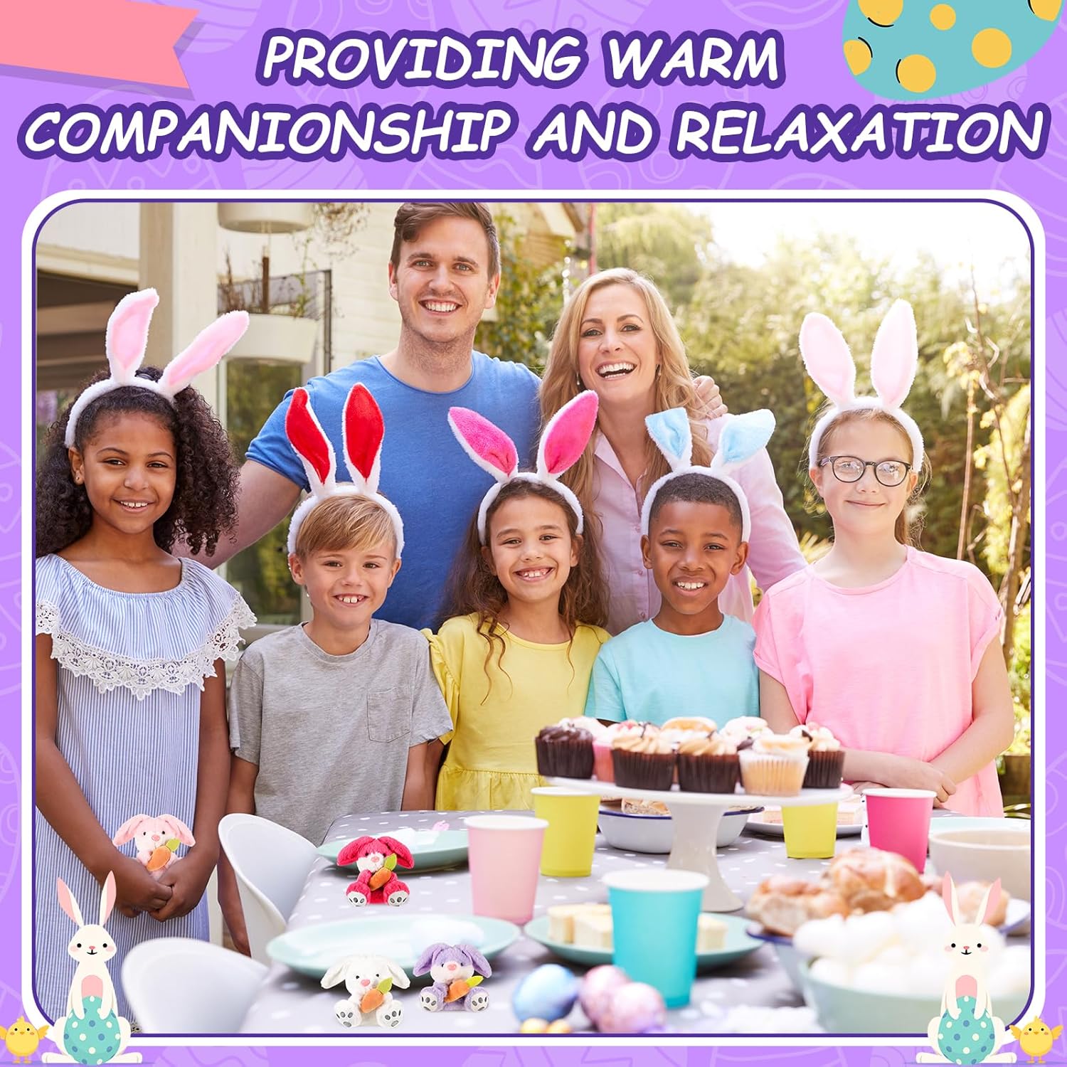 6 Pack Easter Plush Bunny 5.3 Inch Easter Stuffed Sitting Lop Eared Rabbit with Carrot Soft Lovely for Kids Baby Boys Girls Easter Basket Stuffers Animal Birthday Parties - Image 7