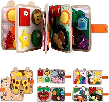 SUPPUIMNT Livre d'Activités Busy Board Montessori en Feutrine Souple 3D