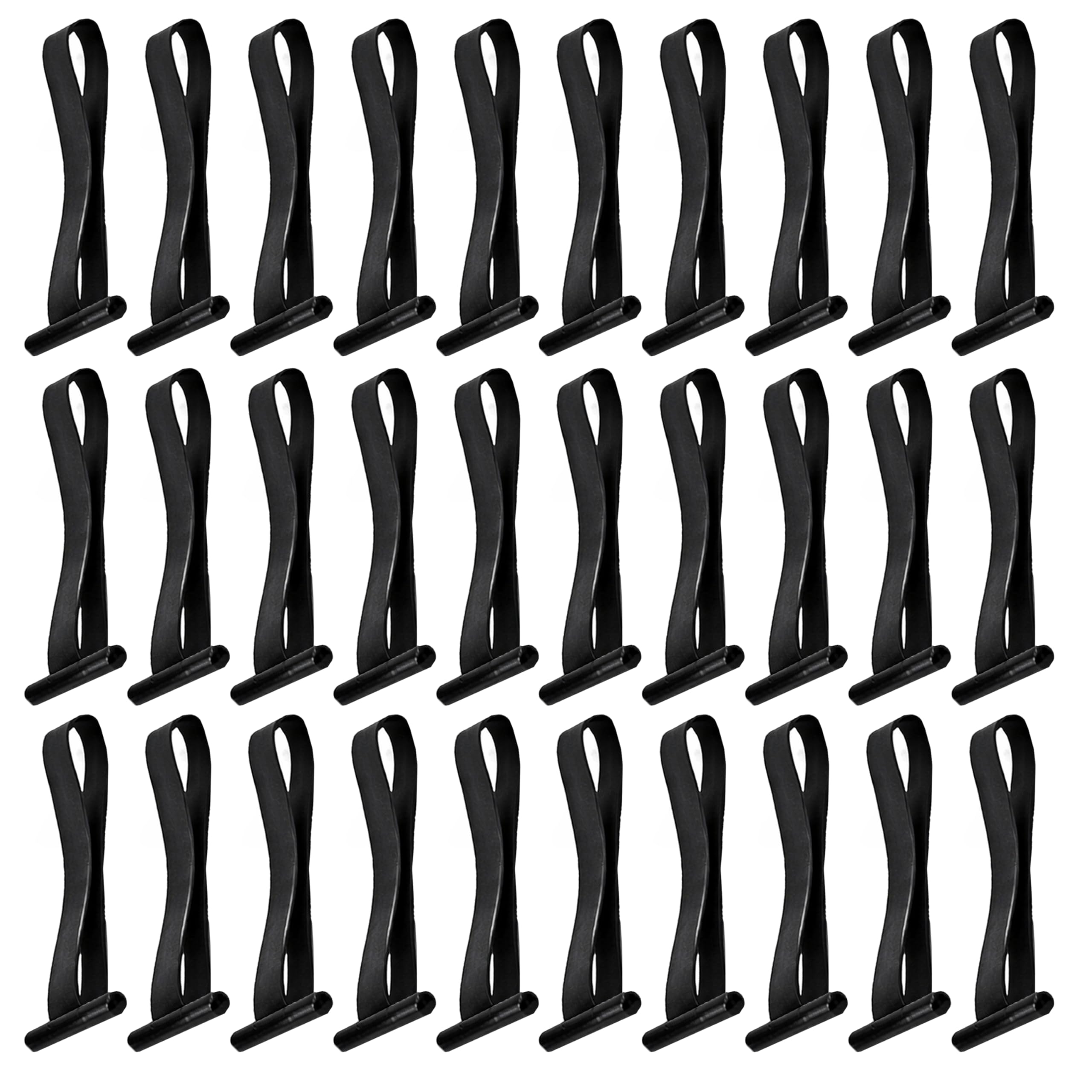 Reusable Zip Ties 4", 30-Pack - USA-Made Heavy-Duty Industrial Stretchable Fasteners - All-Weather Material, UV &amp; Ozone Resistance - Wire Straps to Store Equipment &amp; Declutter Garage by IDL Packaging