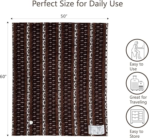 Miniatura 7 de Tefici Manta térmica eléctrica, franela suave y súper acogedora de 2 capas de 50 x 60 pulgadas con 3 niveles de calefacción y 4 horas de apagado