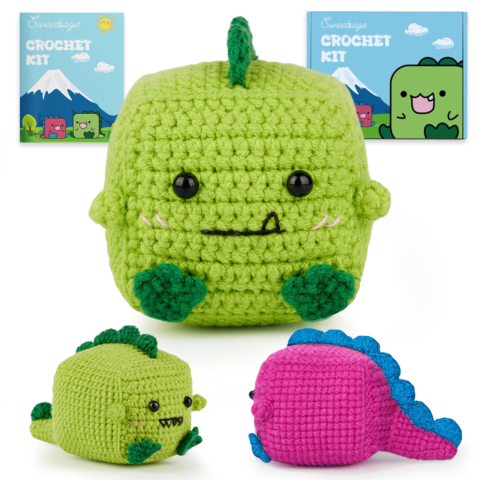 Amazon.co.jp: 初心者向けかぎ針編みキット - あみぐるみ恐竜かぎ針