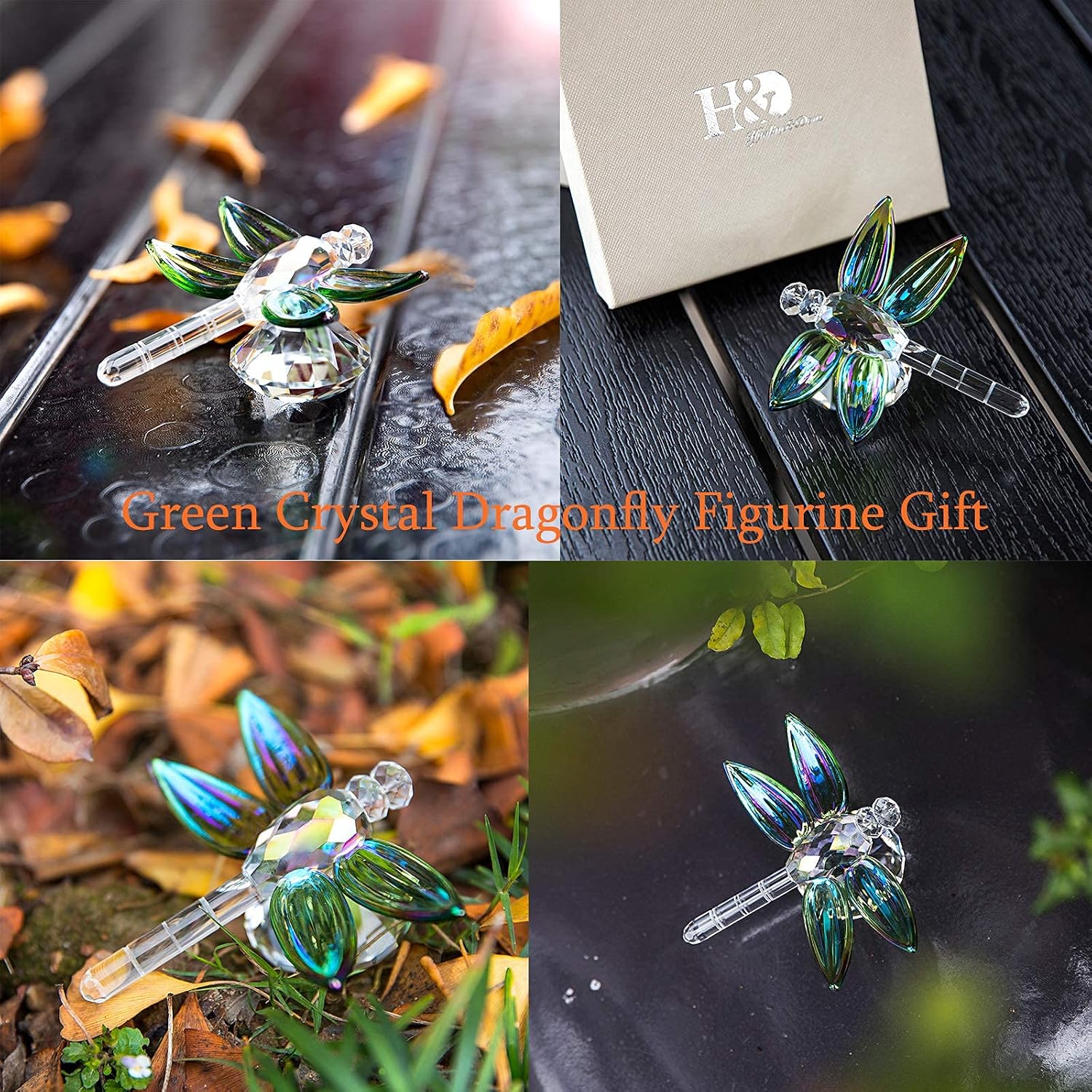 Crystal Dragonfly Animal Diamond Base Collectible Paperweight Home Gift image 5