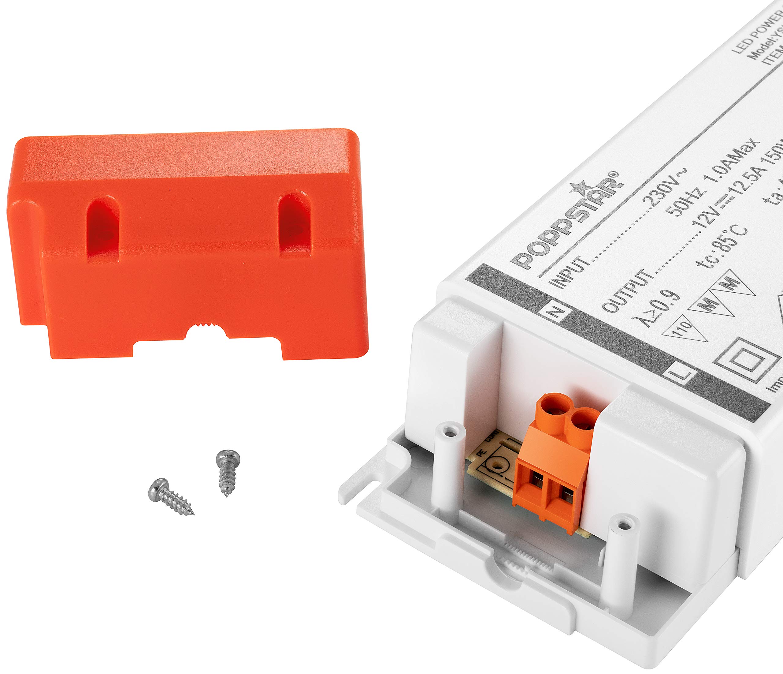 Poppstar Trasformatore LED 12V (230V CA / 12V CC 12,5A) per LED da 1,5W fino a 150W