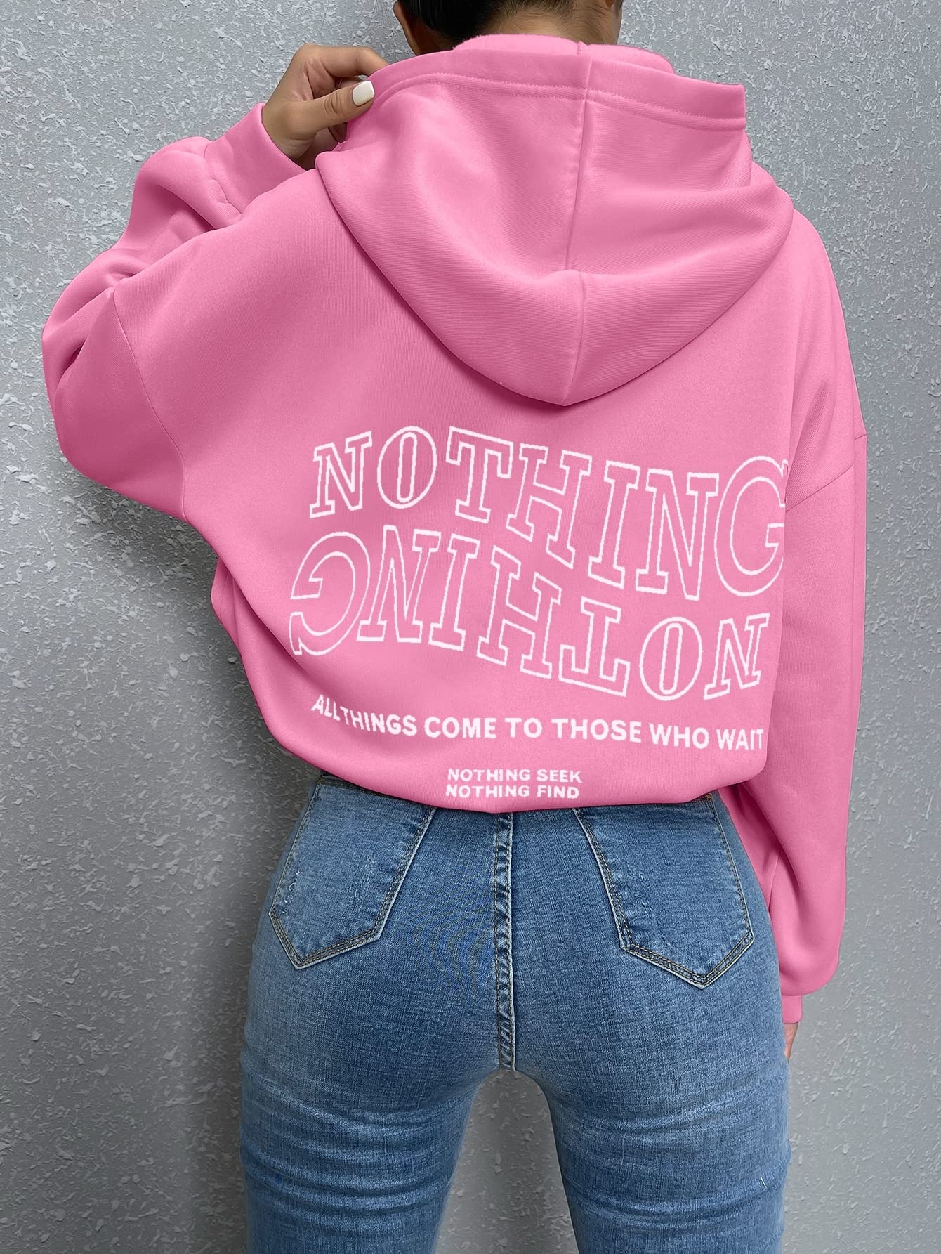 Sweat-shirt à capuche femme rose pour éliminer la fraîcheur du soir