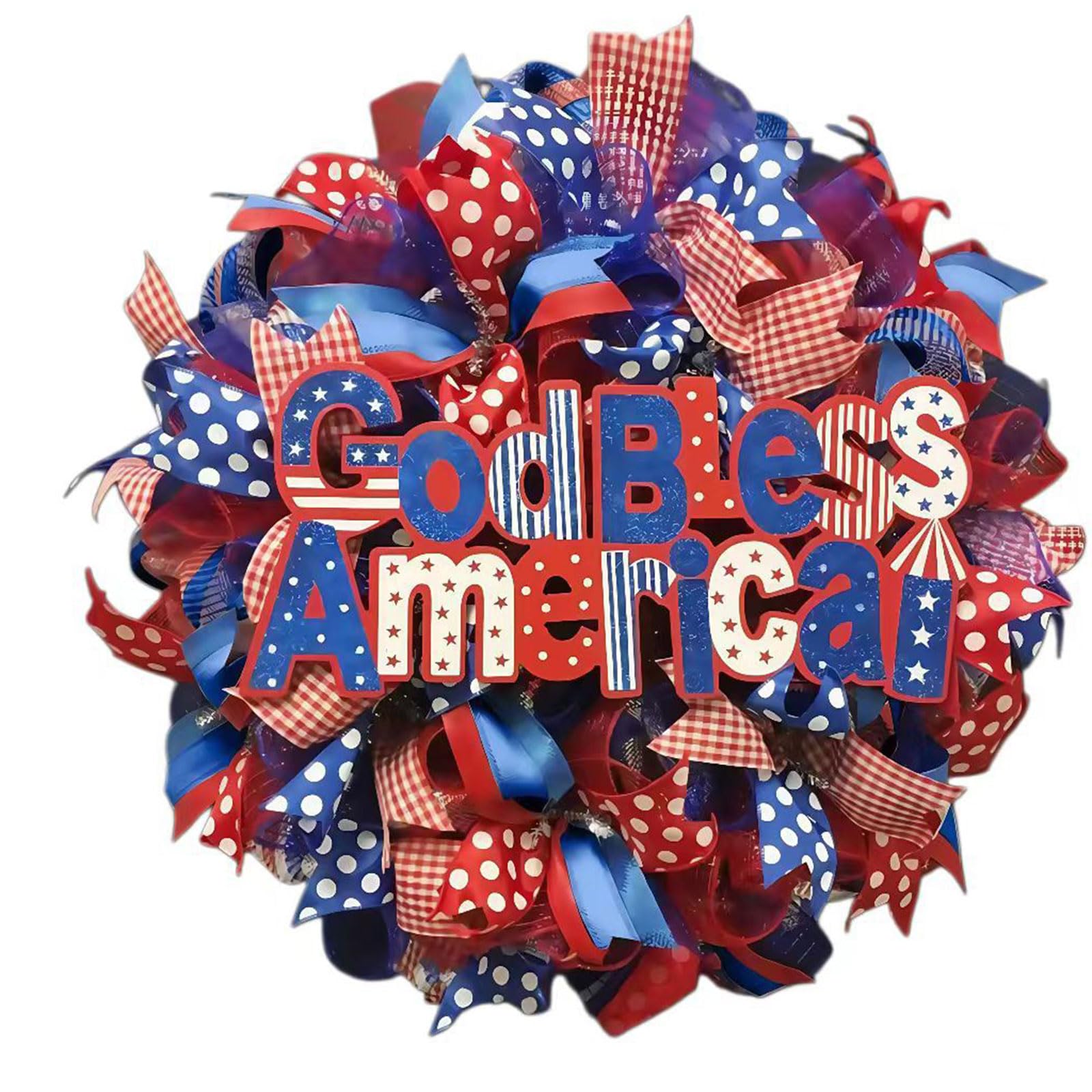 Patriotic Door and Wall Decor for Home Display, Independence Day 250th Anniversary Porch and Entryway Accent Home Patriotic Door Decor July Fourth Decoration Anniversary Accent Front Wall Porch Red