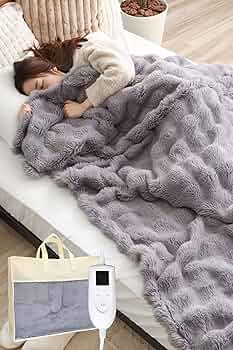 Amazon｜[Rocotto] 電気毛布 ふわもこ 厚手 洗える 掛け毛布 大判 140