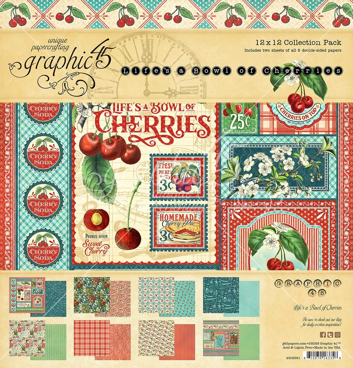 GRAPHIC 45 Life's A Bowl of Cherries Collection Pack 12