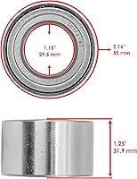 Vista 2 de Caltric Rodamiento de bolas para rueda delantera y trasera compatible con Arctic Cat Wildcat Trail Sport 700 2014-2018