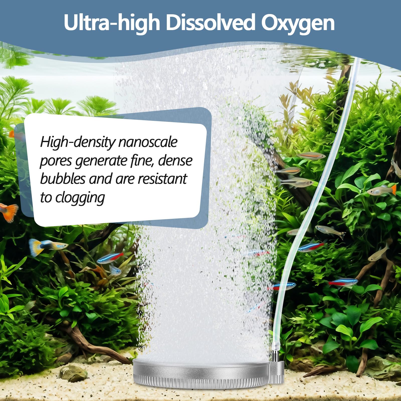 Hygger Nano Air Stone - Oxygen Diffuser for Fish Tanks -7