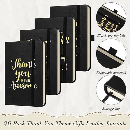Miniatura 3 de 20 piezas de regalos de agradecimiento a los empleados para Navidad, diario de cuero de agradecimiento, regalo de equipo para compañeros de trabajo,