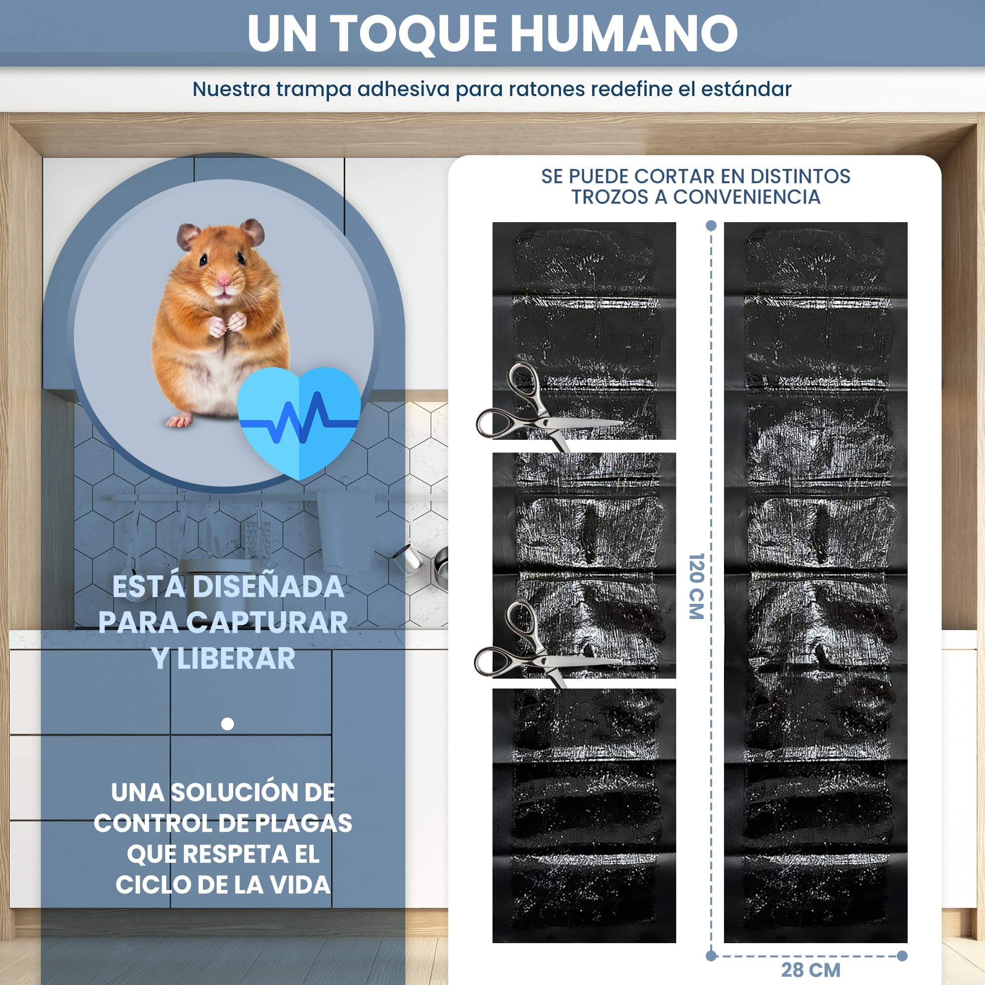 Trampa Adhesiva para Ratas e Insectos Pegamento Ratones - Trampas Adhesivas cucarachas - Ratonera para atrapar Ratas Trampa cucarachas Ratan Trampa Adhesiva Ratones (3) BB Barekhome