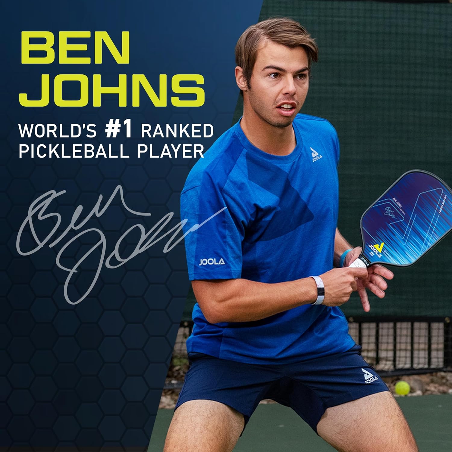 JOOLA Ben Johns Hyperion Pickleball Paddle - Select Raw Carbon Surface or Carbon Abrasion Surface for Increased Power and Spin - Elongated Grip Handle - Carbon Fiber Pickleball Paddle - USAP Approved - Image 6