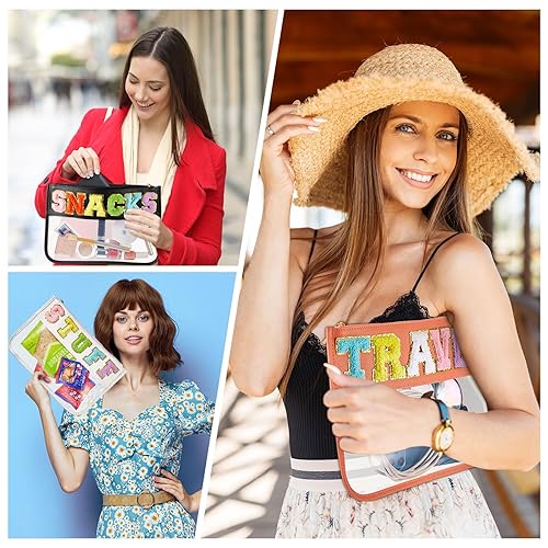 Miniatura 6 de 3 bolsas de felpilla con cremallera para viajes, bolsas transparentes para aperitivos, bolsa impermeable para cosméticos, bolsa de nailon para