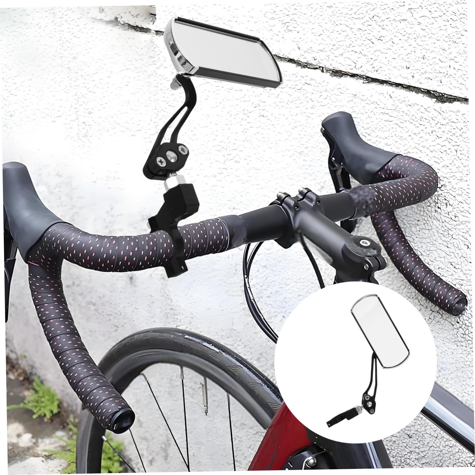 Specchietto Retrovisore Bicicletta 1 Paio Nero in Lega di Alluminio | Rotazione 360°, Angolo Ampio, Montaggio e Rimozione Rapidi, Accessorio per Bici da Strada e Mountain Bike