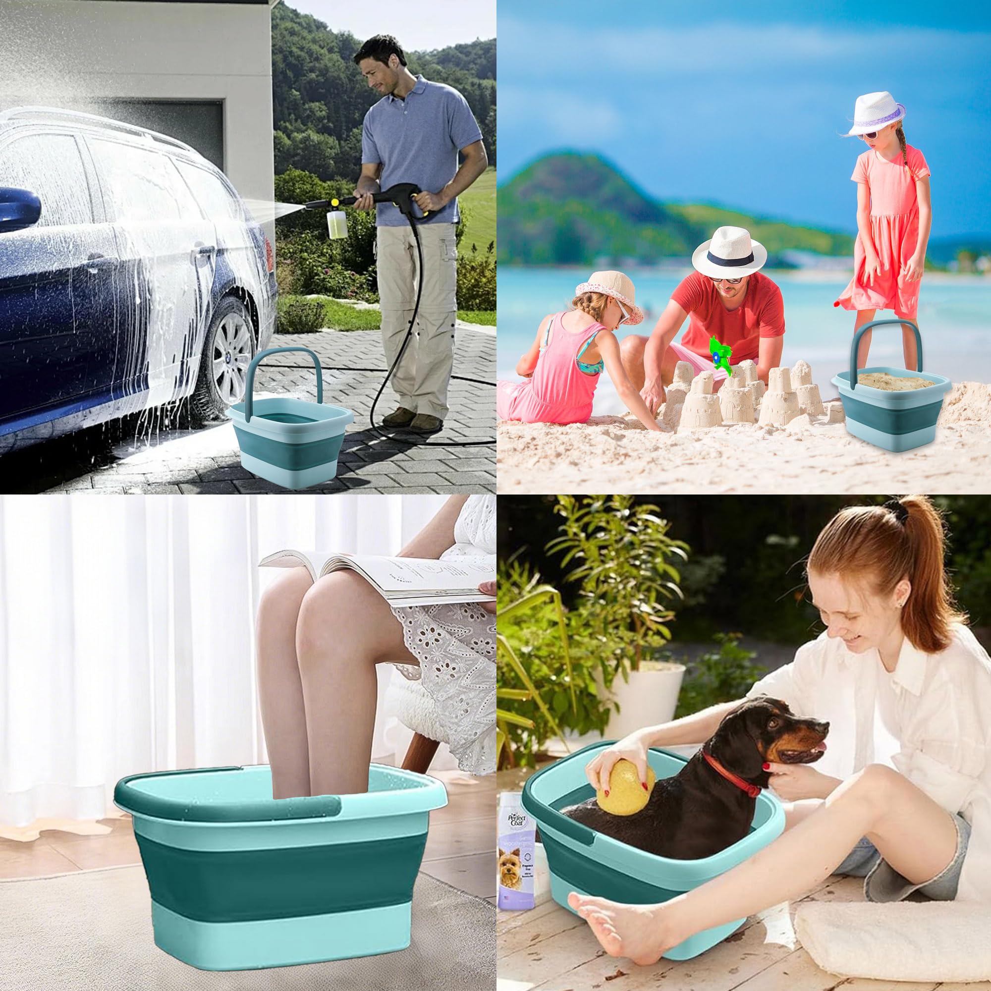 Pédiluge pliable 54 noeuds de massage 8 ensembles de rouleaux de massage améliore la circulation sanguine Massager portable de soins des pieds