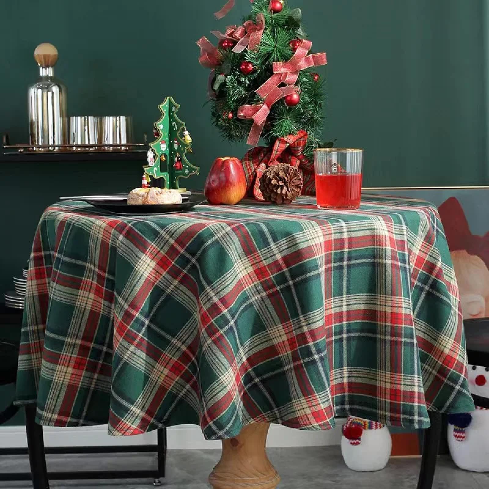 Housse de table basse en tissu écossais de qualité supérieure