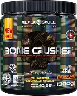 Black Skull Bone Crusher Nova Fórmula - 300G Frutas Amarelas -