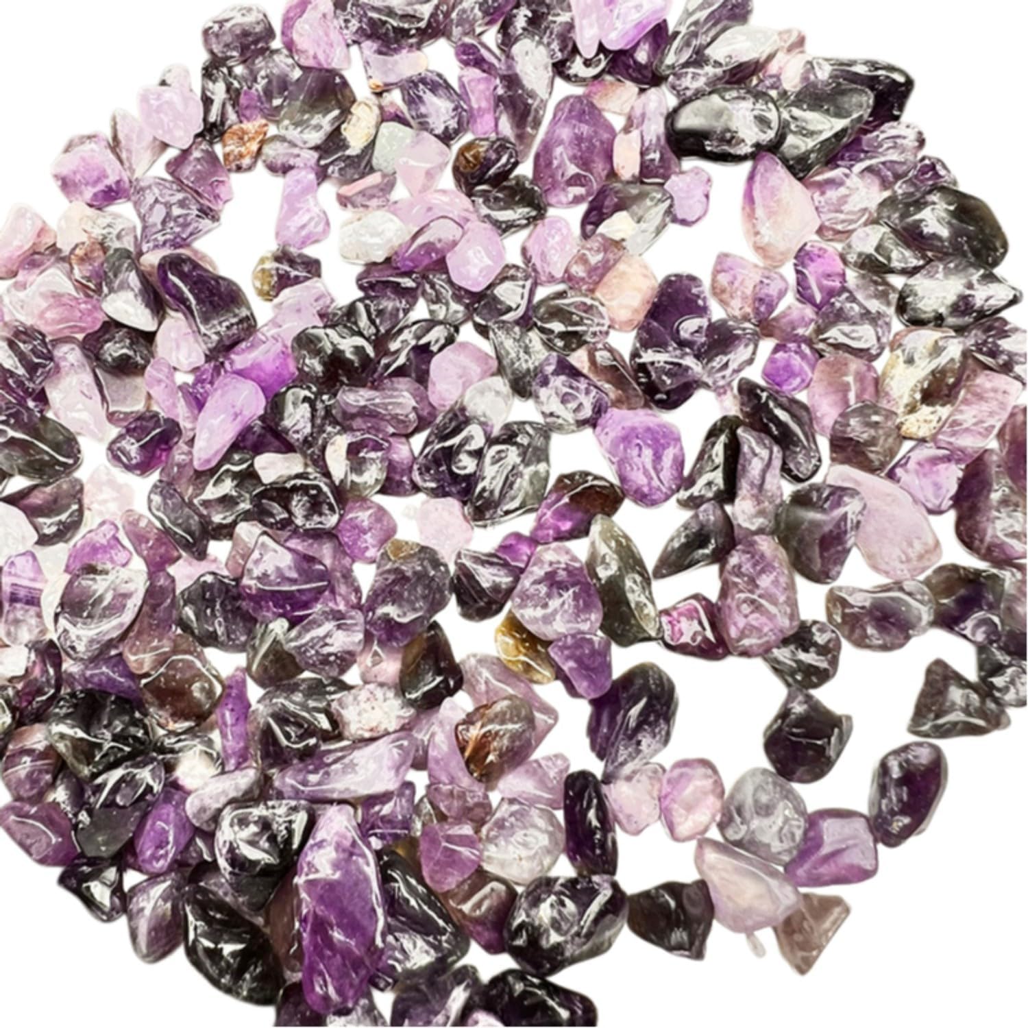 天然紫水晶碎石石水晶枕原石铺底花盆造景摆件供曼扎供佛 fengshui Chinese Tassel Ornaments-878