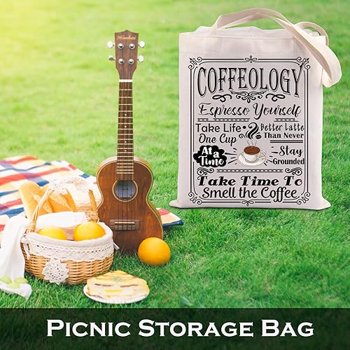 Miniatura 5 de Regalo para amantes del café, cafeína, café con leche, café, café, café, café, bolsa de compras para mujer, Navidad, cumpleaños, bolsa de viaje